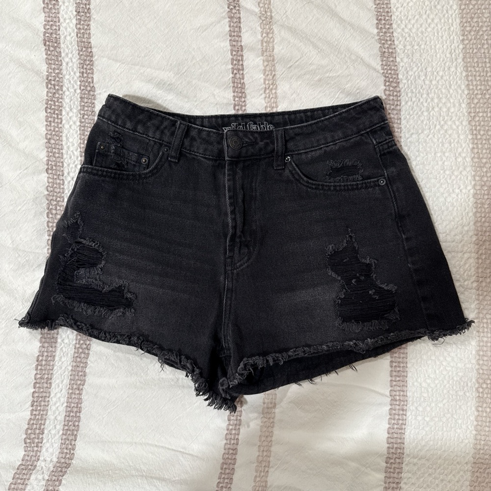 Wild Fable Black Ripped Jean Shorts